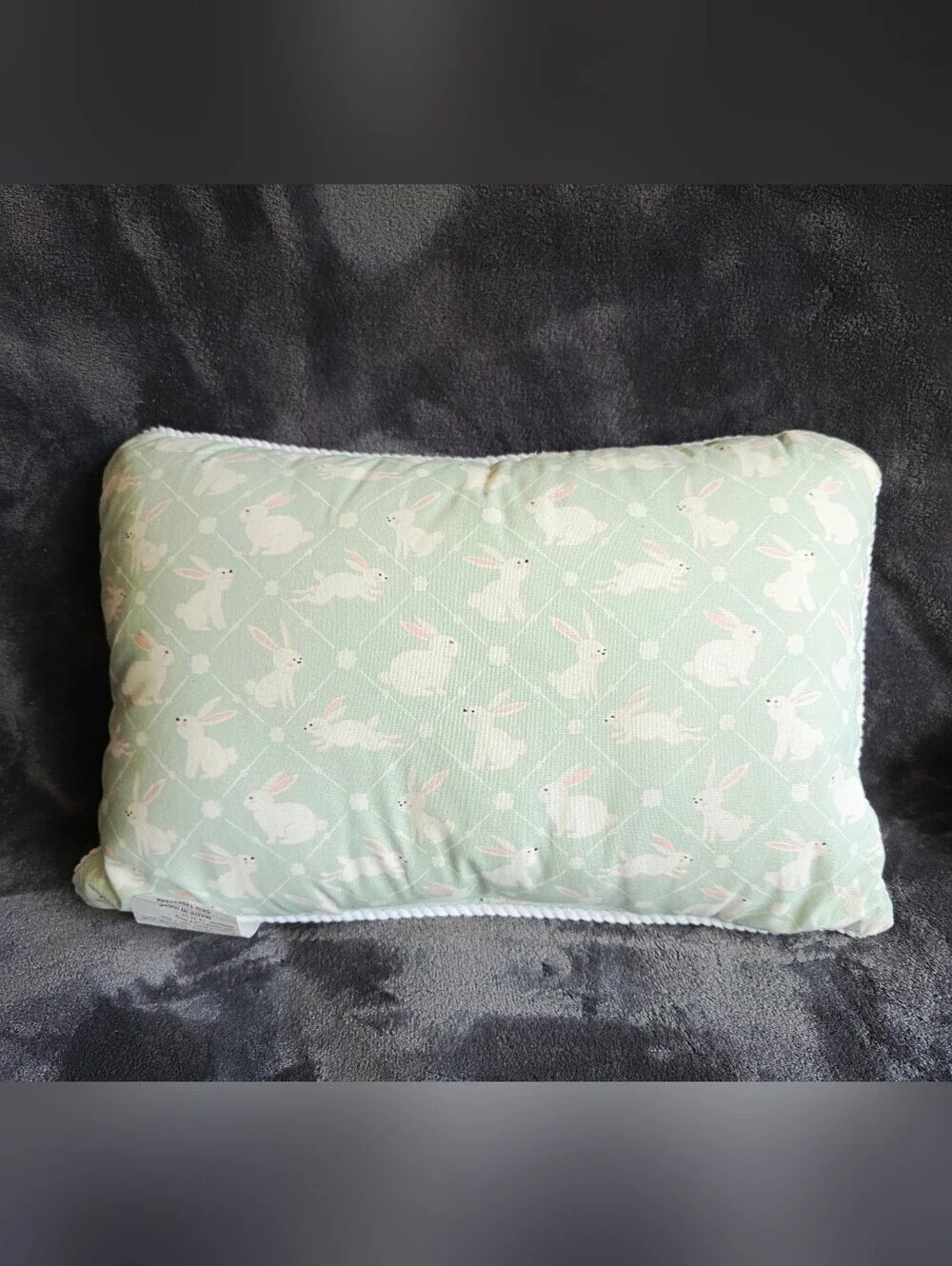 New Easter Florals Cotton Slub Print Throw Pillow with Embroidery 14x20 set of 2